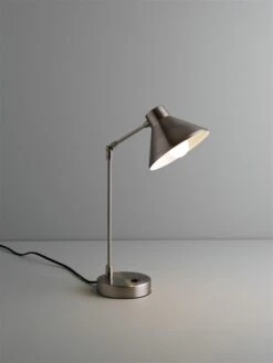 Habitat Bobby Metal Desk Lamp - Silver -Habitat Furni Sales 1719307 R Z002A UC17628370