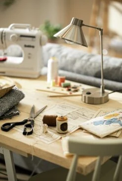 Habitat Bobby Metal Desk Lamp - Silver -Habitat Furni Sales 1719307 R Z002C