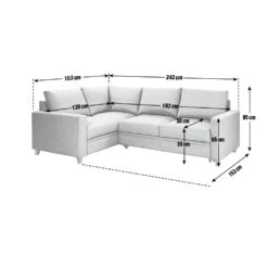 Habitat Seattle Right Corner Fabric Sofa Bed - Charcoal -Habitat Furni Sales 1834196 R Z020A