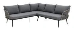 Habitat Habtat Somerset 5 Seater Metal Garden Corner Sofa Set - Grey -Habitat Furni Sales 1935246 R Z004A
