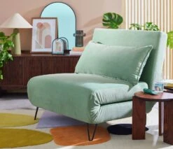 Habitat Roni Single Velvet Chairbed - Mint Green -Habitat Furni Sales 1938669 R Z002C