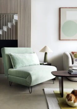 Habitat Roni Single Velvet Chairbed - Mint Green -Habitat Furni Sales 1938669 R Z005C