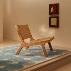 Habitat Faro Woven Paper Rope And Oak Accent Chair - Natural 2 Habitat Faro Woven Paper Rope And Oak Accent Chair - Natural -Habitat Furni Sales 1950991 R Z001C