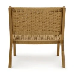 Habitat Faro Woven Paper Rope And Oak Accent Chair - Natural 5 Habitat Faro Woven Paper Rope And Oak Accent Chair - Natural -Habitat Furni Sales 1950991 R Z003A