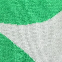 Habitat Floral Pattern Knit Throw - White & Green -125x150cm -Habitat Furni Sales 1953716 R B001