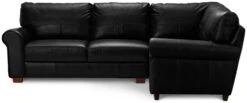 Habitat Salisbury Leather Left Hand Corner Sofa - Black -Habitat Furni Sales 1954526 R Z002A