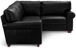 Habitat Salisbury Leather Left Hand Corner Sofa - Black -Habitat Furni Sales 1954526 R Z003A