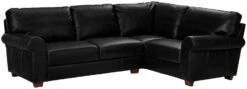 Habitat Salisbury Leather Left Hand Corner Sofa - Black -Habitat Furni Sales 1954526 R Z015A