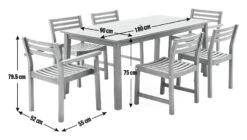 Habitat Amalfi 6 Seater Wooden Patio Set - Brown 3 Habitat Amalfi 6 Seater Wooden Patio Set - Brown -Habitat Furni Sales 1993501 R E001