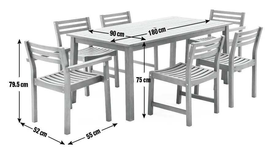 Habitat Amalfi 6 Seater Wooden Patio Set - Brown Habitat Amalfi 6 Seater Wooden Patio Set - Brown -Habitat Furni Sales 1993501 R E001