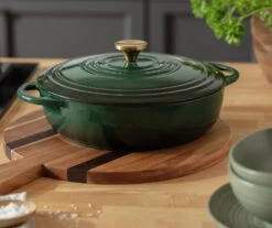 Habitat 4 Litre Cast Iron Casserole Dish - Green -Habitat Furni Sales 2003342 R Z002C
