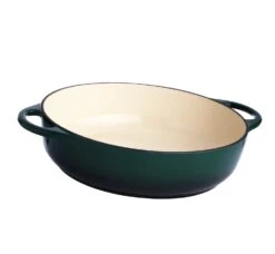 Habitat 4 Litre Cast Iron Casserole Dish - Green -Habitat Furni Sales 2003342 R Z005A