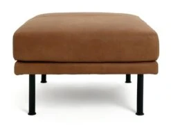 Habitat Moore Leather Ottoman Footstool - Tan -Habitat Furni Sales 2009432 R Z002A