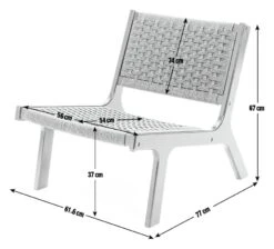 Habitat Faro Woven Paper Rope And Oak Accent Chair - Black 3 Habitat Faro Woven Paper Rope And Oak Accent Chair - Black -Habitat Furni Sales 2013112 R E001