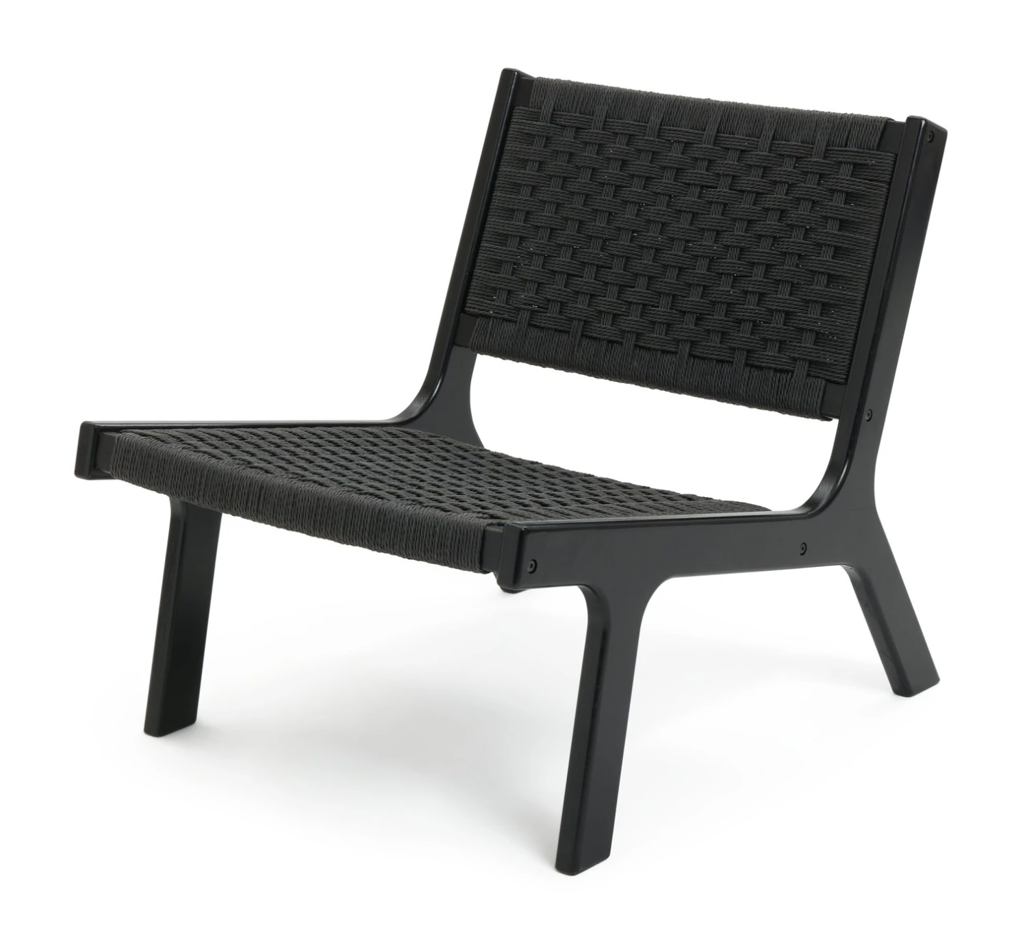 Habitat Faro Woven Paper Rope and Oak Accent Chair - Black Habitat Faro Woven Paper Rope And Oak Accent Chair - Black -Habitat Furni Sales 2013112 R Z002A