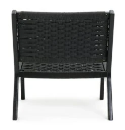 Habitat Faro Woven Paper Rope And Oak Accent Chair - Black 5 Habitat Faro Woven Paper Rope And Oak Accent Chair - Black -Habitat Furni Sales 2013112 R Z003A