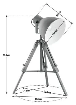 Habitat Loft Living Tripod Table Lamp - Grey -Habitat Furni Sales 2017596 R E001