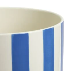 Habitat Blue Stripe Ceramic Planter 2 Habitat Blue Stripe Ceramic Planter -Habitat Furni Sales 2018155 R Z004A