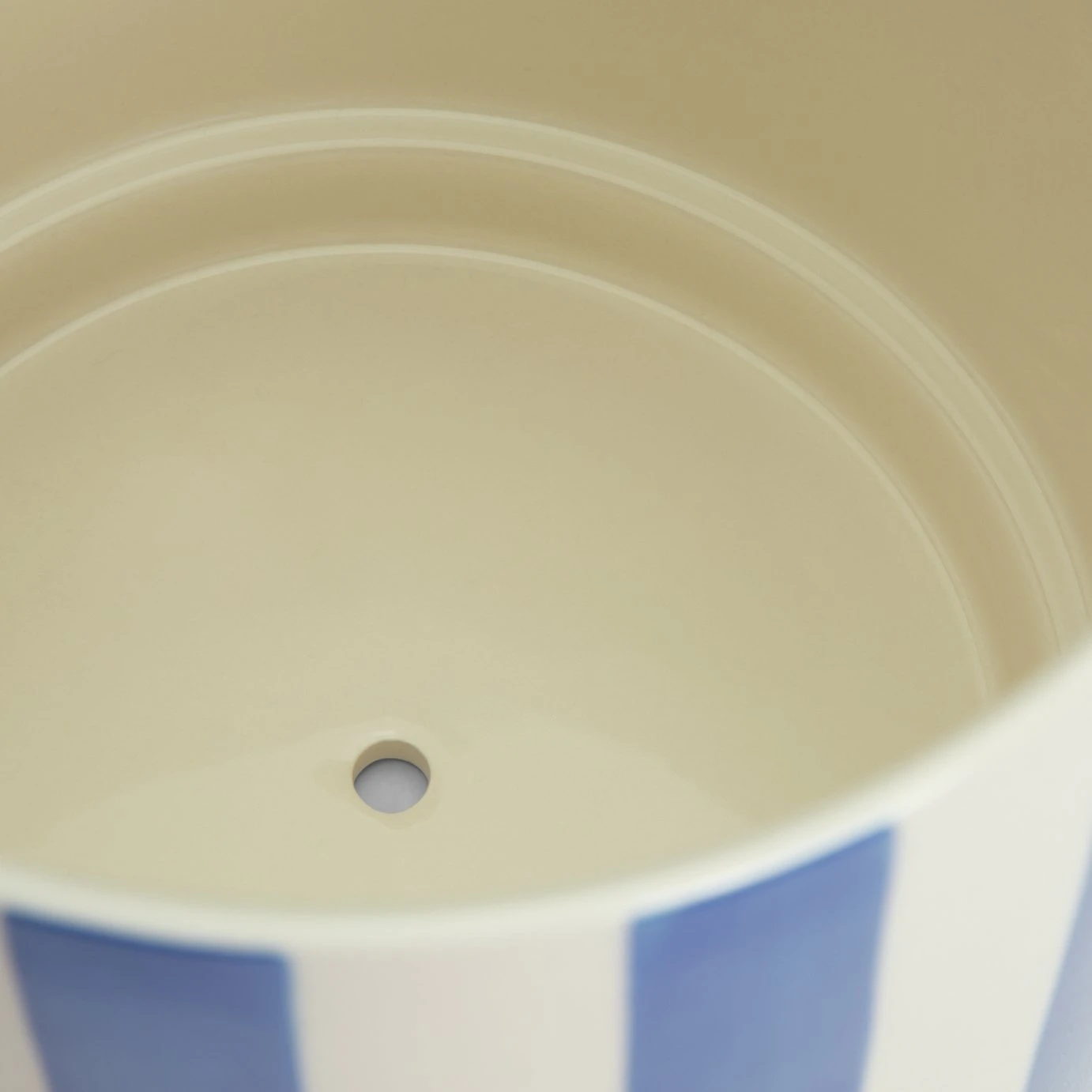 Habitat Blue Stripe Ceramic Planter Habitat Blue Stripe Ceramic Planter -Habitat Furni Sales 2018155 R Z005A