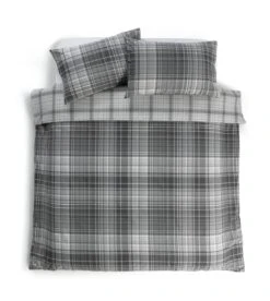 Habitat Grey Brushed Check Bedding Set - Single 2 Habitat Grey Brushed Check Bedding Set - Single -Habitat Furni Sales 2019350 R Z002A