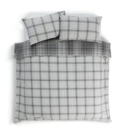 Habitat Grey Brushed Check Bedding Set - Single 4 Habitat Grey Brushed Check Bedding Set - Single -Habitat Furni Sales 2019350 R Z003A