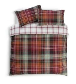 Habitat Red Brushed Check Bedding Set - Single -Habitat Furni Sales 2019408 R Z002A