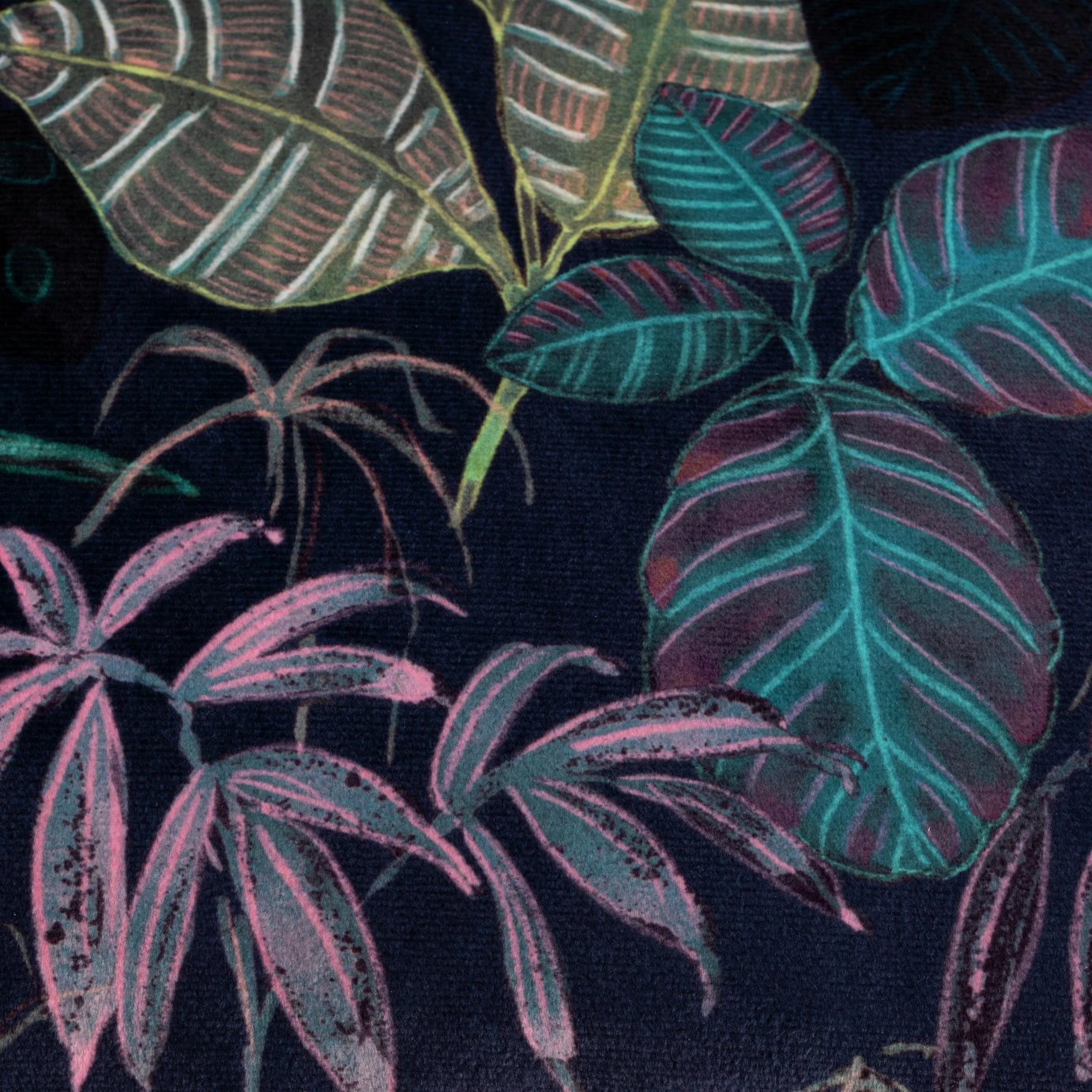 Habitat Botanical Print Velvet Cushion - Multi - 43x43cm Habitat Botanical Print Velvet Cushion - Multi - 43x43cm -Habitat Furni Sales 2062840 R B001