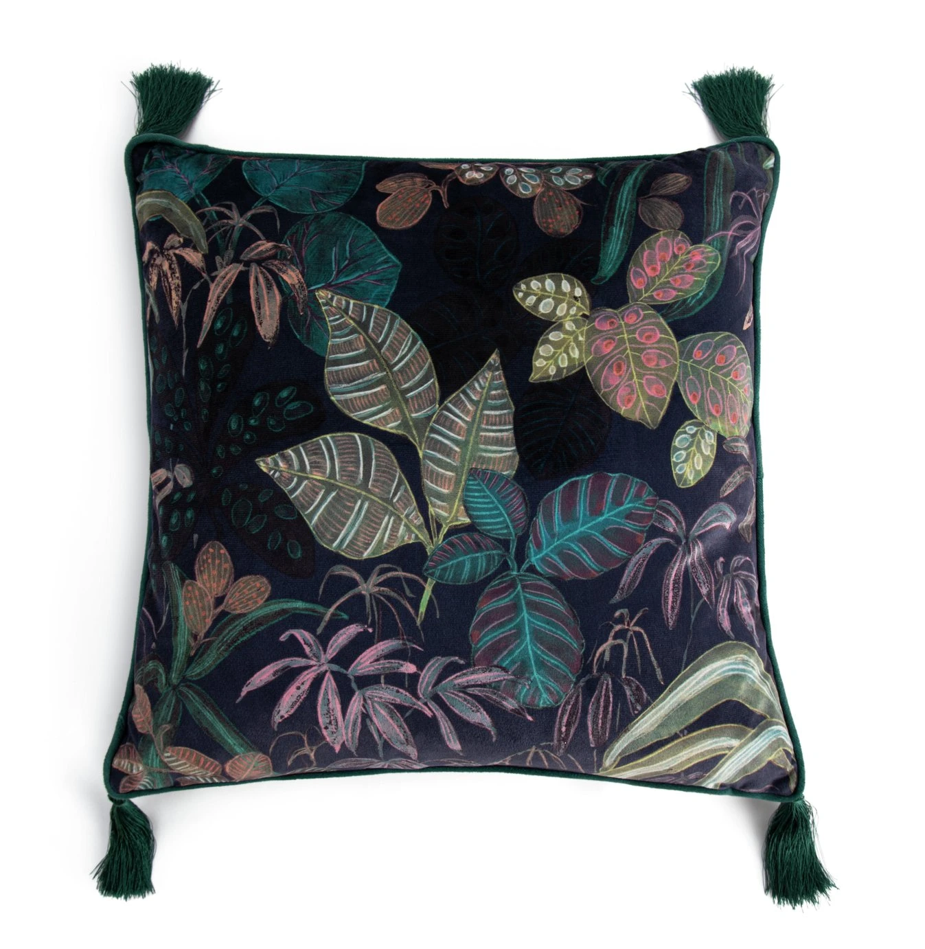 Habitat Botanical Print Velvet Cushion - Multi - 43x43cm Habitat Botanical Print Velvet Cushion - Multi - 43x43cm -Habitat Furni Sales 2062840 R Z001A