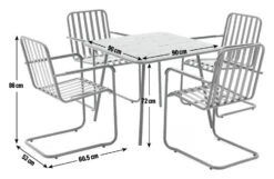 Habitat Indu 4 Seater Metal Patio Set - Black -Habitat Furni Sales 2063746 R E001