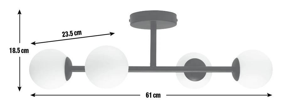 Habitat Opal Metal Bathroom Flush Ceiling Light - Black Habitat Opal Metal Bathroom Flush Ceiling Light - Black -Habitat Furni Sales 2067405 R E001