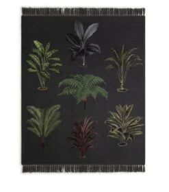 Habitat Graphic Palm Printed Throw - Black - 125X150cm 4 Habitat Graphic Palm Printed Throw - Black - 125X150cm -Habitat Furni Sales 2067869 R Z004A