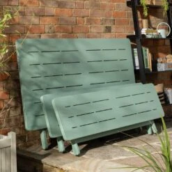 Habitat Folding 4 Seater Steel Dining Set - Green -Habitat Furni Sales 2069908 R Z002C