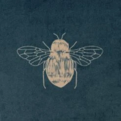 Habitat Gold Bee Printed Cushion - Teal - 43x43cm -Habitat Furni Sales 2072610 R B001