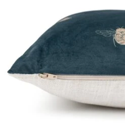 Habitat Gold Bee Printed Cushion - Teal - 43x43cm -Habitat Furni Sales 2072610 R Z003A