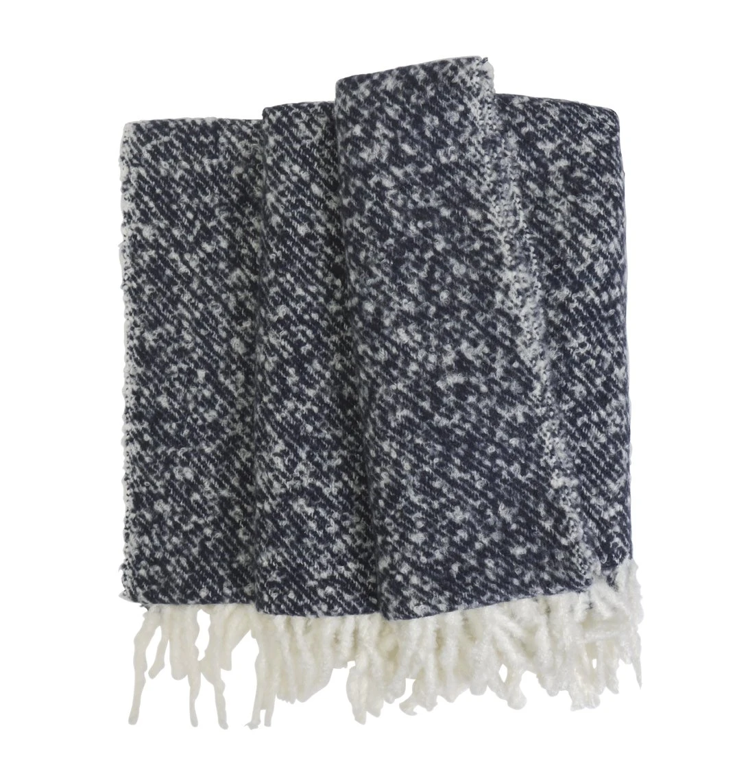 Habitat Faux Textured Mohair Throw - Navy - 125x150cm Habitat Faux Textured Mohair Throw - Navy - 125x150cm -Habitat Furni Sales 2157841 R Z001A