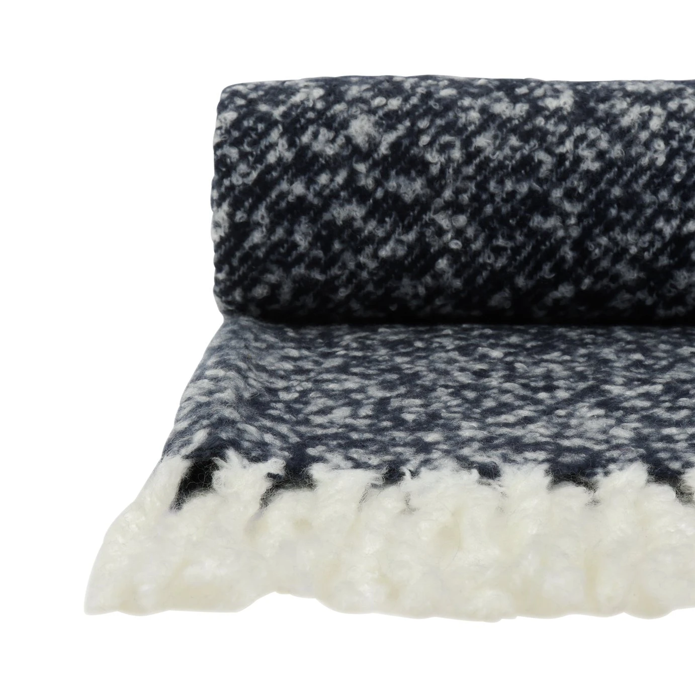 Habitat Faux Textured Mohair Throw - Navy - 125x150cm Habitat Faux Textured Mohair Throw - Navy - 125x150cm -Habitat Furni Sales 2157841 R Z002A