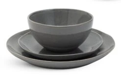 Habitat 12 Piece Stoneware Dinner Set - Grey 2 Habitat 12 Piece Stoneware Dinner Set - Grey -Habitat Furni Sales 2201838 R Z002A