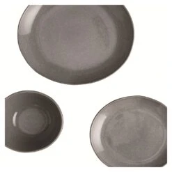 Habitat 12 Piece Stoneware Dinner Set - Grey 6 Habitat 12 Piece Stoneware Dinner Set - Grey -Habitat Furni Sales 2201838 R Z008A