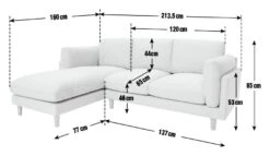 Habitat Salome Fabric Left Hand Corner Chaise Sofa - Grey -Habitat Furni Sales 2207351 R E001