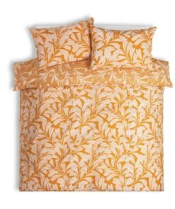 Habitat Cotton Linear Leaf Print Yellow Bedding Set- Single 2 Habitat Cotton Linear Leaf Print Yellow Bedding Set- Single -Habitat Furni Sales 2208972 R Z002A