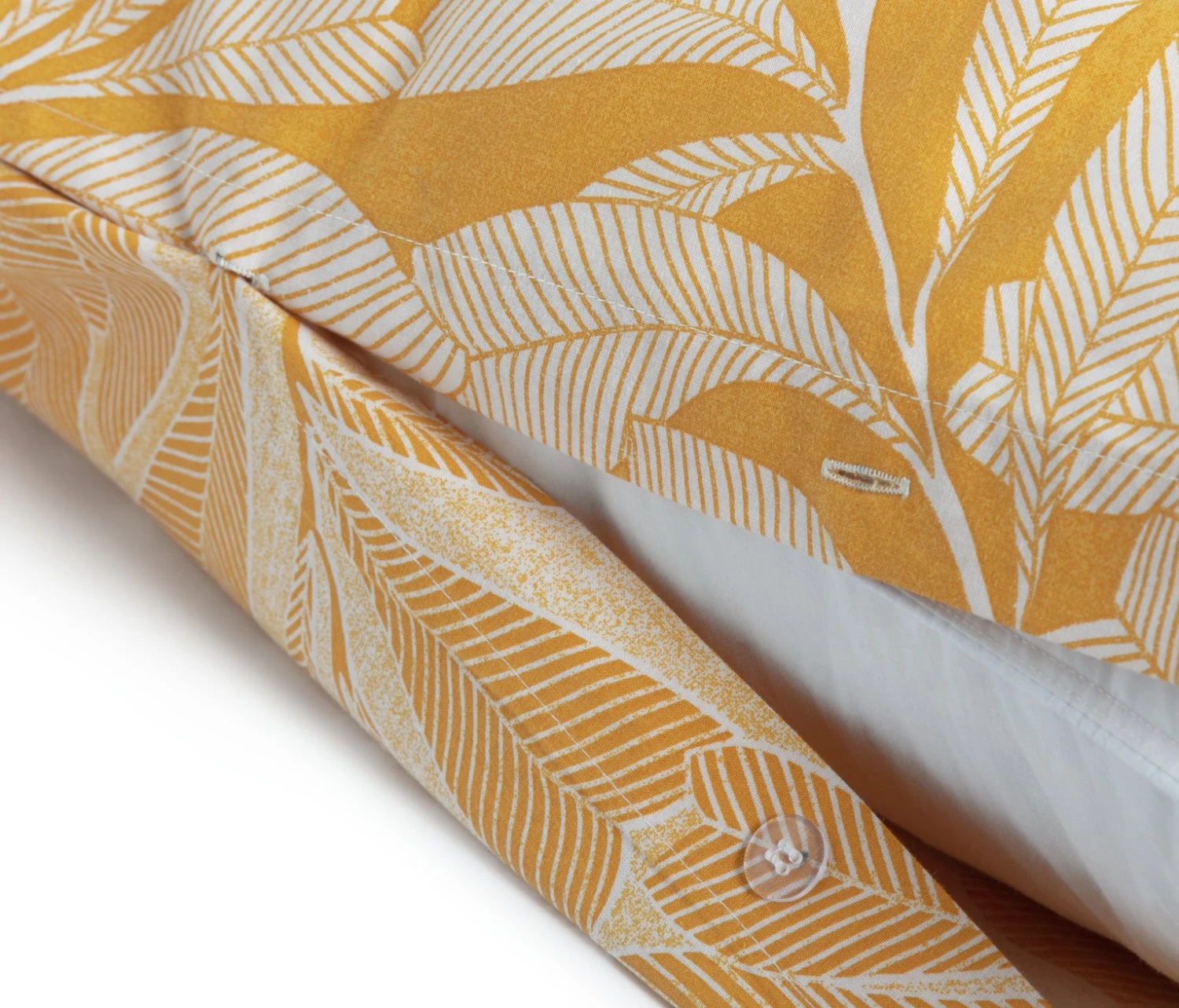 Habitat Cotton Linear Leaf Print Yellow Bedding Set- Single Habitat Cotton Linear Leaf Print Yellow Bedding Set- Single -Habitat Furni Sales 2208972 R Z004A