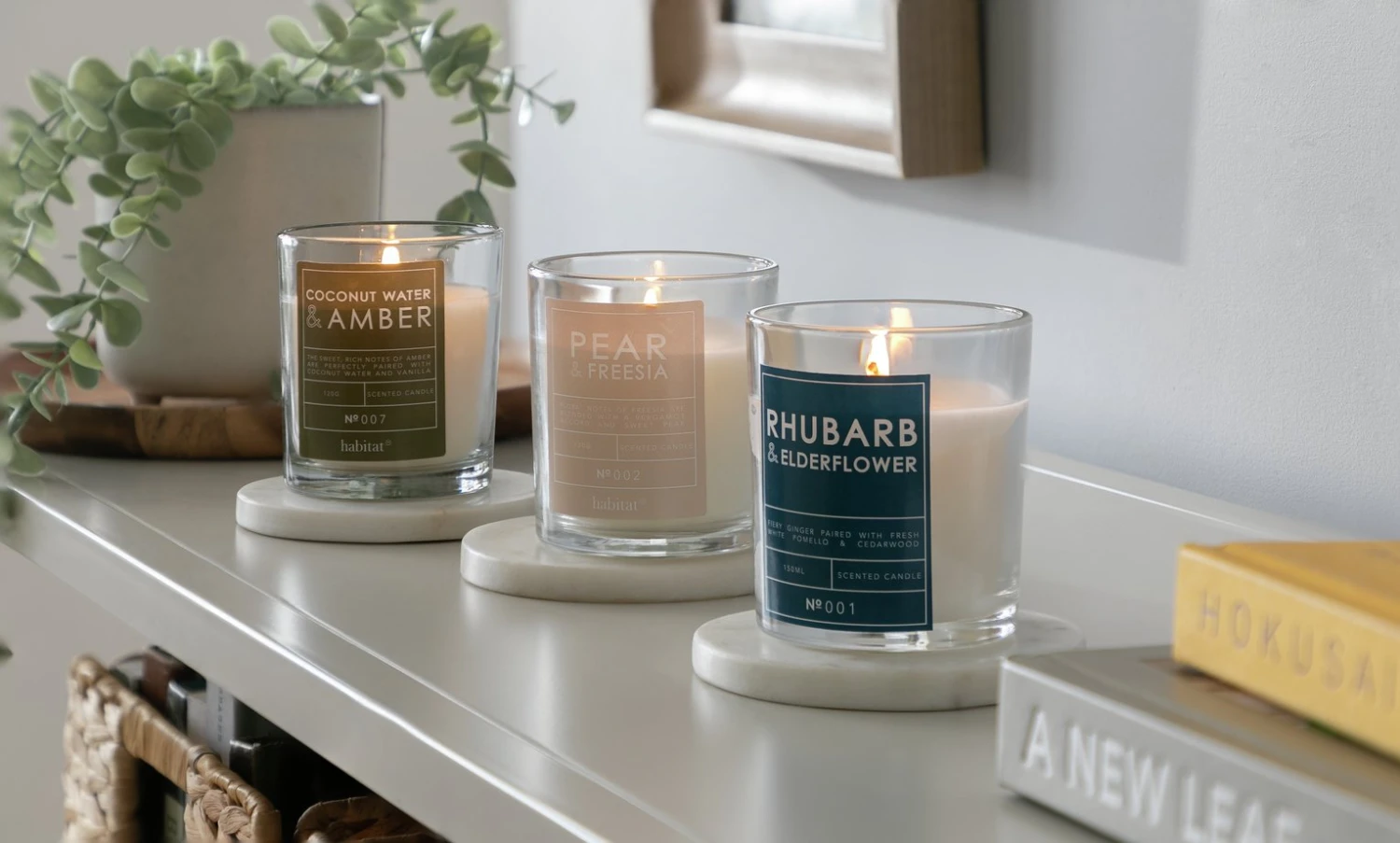 Habitat Medium Scented Boxed Candle Set - Set of 3 Habitat Medium Scented Boxed Candle Set - Set Of 3 -Habitat Furni Sales 2253116 R Z001C