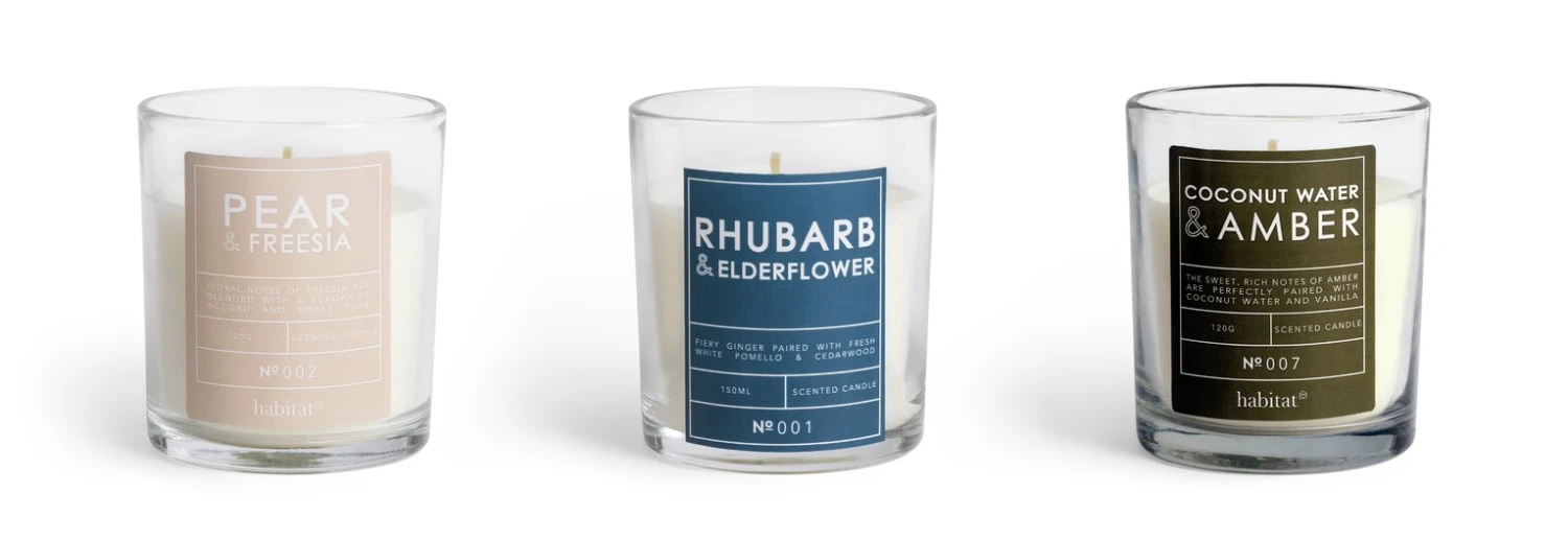 Habitat Medium Scented Boxed Candle Set - Set of 3 Habitat Medium Scented Boxed Candle Set - Set Of 3 -Habitat Furni Sales 2253116 R Z002A