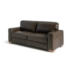 Habitat Eton Leather 3 Seater Sofa - Chocolate -Habitat Furni Sales 2271813 R Z002A