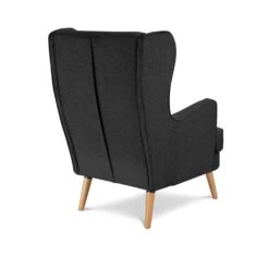 Habitat Callie Fabric Chair Armchair With Footstool-Charcoal -Habitat Furni Sales 2728380 R Z006A