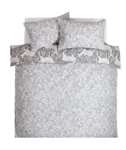 Habitat Brushed Cotton Deer Print Grey Bedding Set - Single -Habitat Furni Sales 2729107 R Z003A