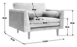 Habitat Jacob Fabric Cuddle Chair - Orange -Habitat Furni Sales 2910129 R E001