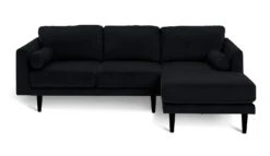 Habitat Jacob Velvet Right Hand Corner Sofa - Black -Habitat Furni Sales 2910260 R Z002A