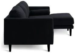 Habitat Jacob Velvet Right Hand Corner Sofa - Black -Habitat Furni Sales 2910260 R Z004A
