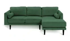 Habitat Jacob Velvet Right Hand Corner Sofa - Emerald Green -Habitat Furni Sales 2910291 R Z002A